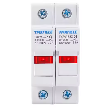 Modulārs drošinātāja atvienotāja turētājs | bloks saules elektrostacijām | ar indikatoru | 2P | 32A | 1000VDC | 10x38mm | uz DIN sliedes 1 Modulārs drošinātāja atvienotāja turētājs | bloks saules elektrostacijām | ar indikatoru | 2P | 32A | 1000VDC | 10x38mm | uz DIN sliedes 1