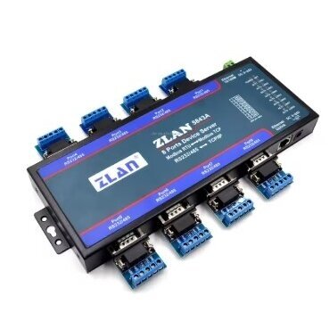 Industrial communication converter | 8 ports | from RS232/RS485 to Ethernet TCP/IP Modbus | 9-24VDC 1 Industrial communication converter | 8 ports | from RS232/RS485 to Ethernet TCP/IP Modbus | 9-24VDC 1