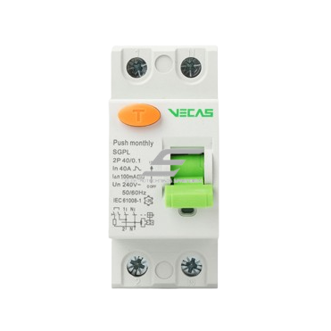 Modulārais noplūdes strāvas slēdzis 2P | 63A | 0,03A | AC tips | DIN | RCCB Vecas Modulārais noplūdes strāvas slēdzis 2P | 63A | 0,03A | AC tips | DIN | RCCB Vecas