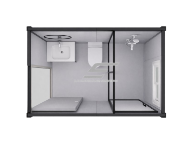 Mobilus sanitarinis konteinerinis WC | tualetas su praustuvu ir dušu | 1505x2270x2255mm Mobilus sanitarinis konteinerinis WC | tualetas su praustuvu ir dušu | 1505x2270x2255mm