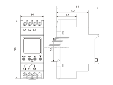 Modulinė | skaitmeninė įtampos kontrolės relė | 3F | 8A | 200-500VAC | DIN | Promfactor Baltic | FRV15 4 | 4772151003198 Modulinė | skaitmeninė įtampos kontrolės relė | 3F | 8A | 200-500VAC | DIN | Promfactor Baltic | FRV15 4 | 4772151003198