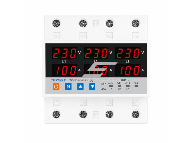 Modulinė įtampos kontrolės relė | skaitmeninė | 3 fazių | 100A | 220V | DIN | viršįtampio | įtampos kritimo | srovės apsauga | TAXNELE Modulinė įtampos kontrolės relė | skaitmeninė | 3 fazių | 100A | 220V | DIN | viršįtampio | įtampos kritimo | srovės apsauga | TAXNELE