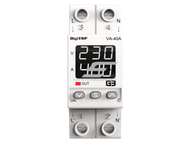 Modulinė | skaitmeninė | įtampos kontrolės relė su srovės valdymu | 1F | 40A | DIN | DigiTOP | G3W | VA-40A Modulinė | skaitmeninė | įtampos kontrolės relė su srovės valdymu | 1F | 40A | DIN | DigiTOP | G3W | VA-40A