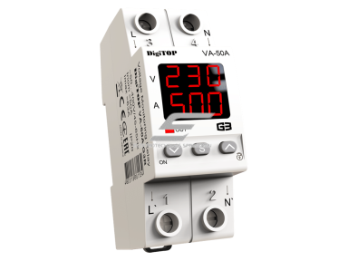 Modulinė | skaitmeninė | įtampos kontrolės relė su srovės valdymu | 1F | 50A | DIN | DigiTOP | G3R | VA-50A Modulinė | skaitmeninė | įtampos kontrolės relė su srovės valdymu | 1F | 50A | DIN | DigiTOP | G3R | VA-50A
