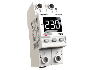 Modulinė | skaitmeninė įtampos kontrolės relė | 1F | 40A | DIN | DigiTOP | G3W | VP-40A Modulinė | skaitmeninė įtampos kontrolės relė | 1F | 40A | DIN | DigiTOP | G3W | VP-40A