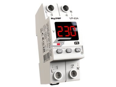 Modulinė | skaitmeninė įtampos kontrolės relė | 1F | 63A | DIN | DigiTOP | G3R | VP-63A Modulinė | skaitmeninė įtampos kontrolės relė | 1F | 63A | DIN | DigiTOP | G3R | VP-63A