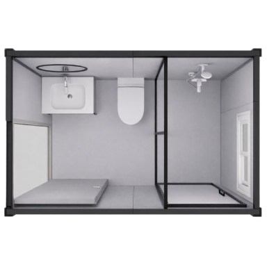 Mobilais sanitārais konteineris WC | tualete ar izlietni un dušu | 1505x2270x2255mm Mobilais sanitārais konteineris WC | tualete ar izlietni un dušu | 1505x2270x2255mm