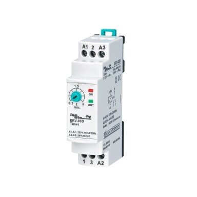 Modular Time Relay | Timer | On-Delay | 0.1-3min | 5A | 150-260VAC / 24VAC/DC | DIN Rail Modular Time Relay | Timer | On-Delay | 0.1-3min | 5A | 150-260VAC / 24VAC/DC | DIN Rail