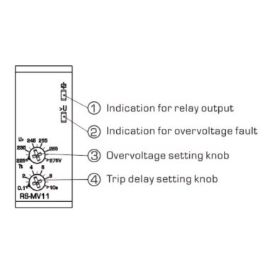 Modulārais sprieguma kontroles relejs | 1 fāze | 8A | 230VAC | 225-275V | mehānisks | DIN sliede Modulārais sprieguma kontroles relejs | 1 fāze | 8A | 230VAC | 225-275V | mehānisks | DIN sliede