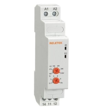 Modulārais sprieguma kontroles relejs | 1 fāze | 8A | 230VAC | 165-215V | mehānisks | DIN sliede Modulārais sprieguma kontroles relejs | 1 fāze | 8A | 230VAC | 165-215V | mehānisks | DIN sliede