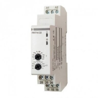 Laika relejs ar aizkavētu izslēgšanu | 16A | 12-240V | 2C/O | FRT14 22 Laika relejs ar aizkavētu izslēgšanu | 16A | 12-240V | 2C/O | FRT14 22