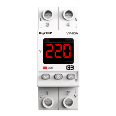 Modulārs | Digitālais sprieguma kontroles relejs | 1 fāze | 63A | VP-63A G3R DigiTOP