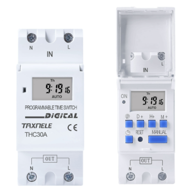 Digital time relay | timer | weekly | 30A | 230V | DIN | LCD display | automatic control Digital time relay | timer | weekly | 30A | 230V | DIN | LCD display | automatic control