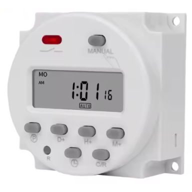 Panel-mounted | digital time relay (timer) | weekly | programmable | 16A | 230VAC Panel-mounted | digital time relay (timer) | weekly | programmable | 16A | 230VAC