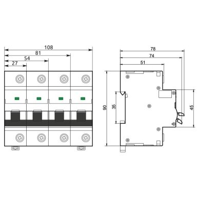 Modulaarne kaitselüliti 1P | 63A | D | 10kA | DIN | EVO FB3-63 Promfactor Baltic FB3D1063 Modulaarne kaitselüliti 1P | 63A | D | 10kA | DIN | EVO FB3-63 Promfactor Baltic FB3D1063