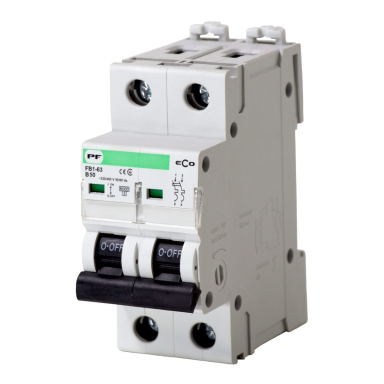 Moduļu automātiskais slēdzis 2P | 50A | B | 6kA | DIN | ECO FB1-63 Promfactor Baltic FB1B2050