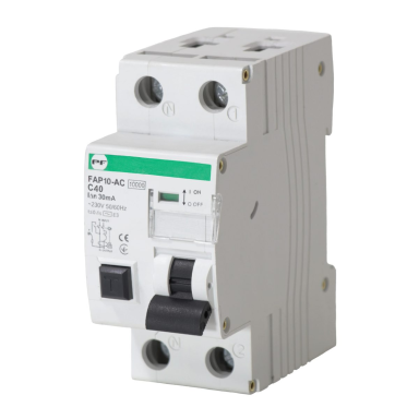 Modulārs | Diferenciālais automāts ar strāvas pārslodzes aizsardzību 2P | 40A | C | 10kA | 0,03A | AC tips | DIN | FAP10-AC Promfactor Baltic FAP10C40030AC Modulārs | Diferenciālais automāts ar strāvas pārslodzes aizsardzību 2P | 40A | C | 10kA | 0,03A | AC tips | DIN | FAP10-AC Promfactor Baltic FAP10C40030AC