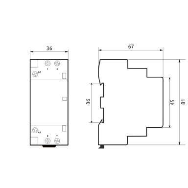 Modulārais kontaktors 2P | 2NO | 63A | 230VAC | DIN | MCF3 Promfactor Baltic MCF36320230 Modulārais kontaktors 2P | 2NO | 63A | 230VAC | DIN | MCF3 Promfactor Baltic MCF36320230