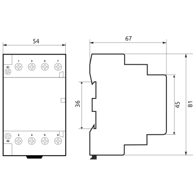 Modulārais kontaktors 4P | 4NO | 63A | 230VAC | DIN | MCF3 Promfactor Baltic MCF36340230 Modulārais kontaktors 4P | 4NO | 63A | 230VAC | DIN | MCF3 Promfactor Baltic MCF36340230