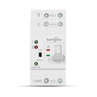 Компактный автоматический переключатель резерва АВР TONGOU TOATS | 2P | 63 А | класс PC | DIN