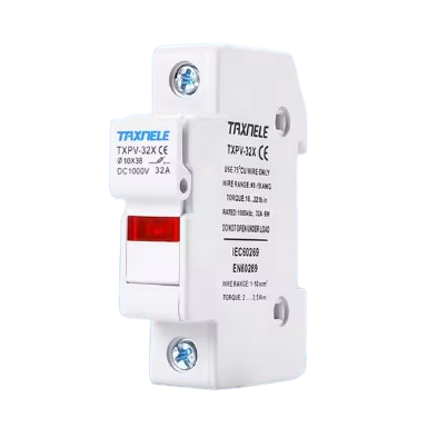 Modular fuse disconnector holder | block for solar power systems | with indicator | 1P | 32A | 1000VDC | 10x38mm | DIN rail Modular fuse disconnector holder | block for solar power systems | with indicator | 1P | 32A | 1000VDC | 10x38mm | DIN rail