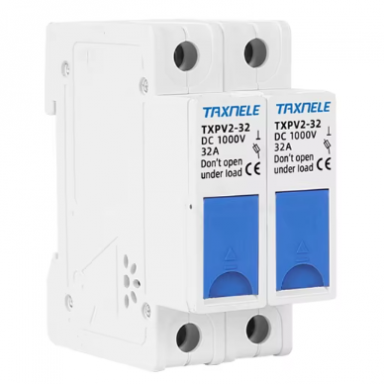 Modular fuse disconnector holder | block for solar power systems | 2P | 32A | 1000VDC | 10x38mm | DIN rail Modular fuse disconnector holder | block for solar power systems | 2P | 32A | 1000VDC | 10x38mm | DIN rail
