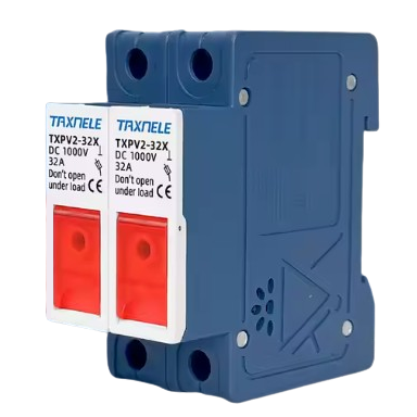 Modular fuse disconnector holder | block for solar power systems | with indicator | 2P | 32A | 1000VDC | 10x38mm | DIN rail Modular fuse disconnector holder | block for solar power systems | with indicator | 2P | 32A | 1000VDC | 10x38mm | DIN rail
