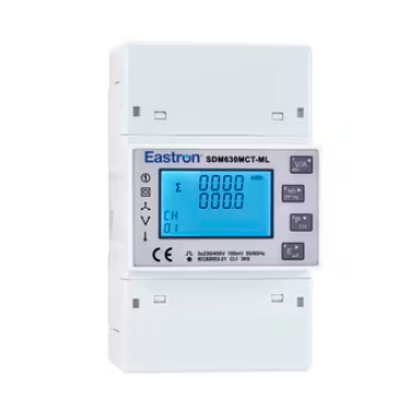 Modulārais daudzfunkciju elektroenerģijas skaitītājs | 3F | caur strāvmaiņiem | 1 tarifs | RS485 Modbus | MID | DIN | Eastron SDM630MCT-ML-1