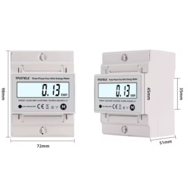 Three-phase multifunction energy meter | 100 A | 3×230/400 V | 4-wire | LED display | IP66 | TAX-VWM3P-100A-380V