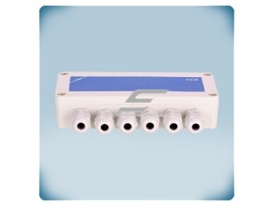 Modbus RTU paskirstymo dėžutė PoM | 6×RJ45 | 24VDC | 1,5A | paviršinė | IP65 | Sentera Controls | MDB-M-6 3