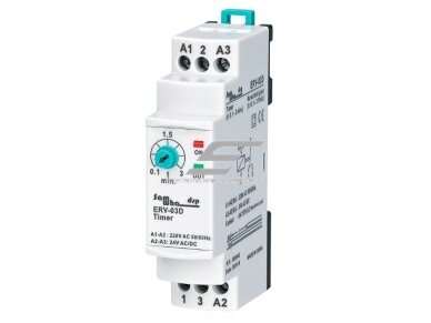 Modulinė laiko relė | laikmatis | su įjungimo uždelsimu | 0,1-3min | 5A | 150-260VAC / 24VAC/DC | DIN