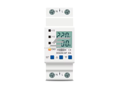 Modulinė įtampos kontrolės relė | skaitmeninė | viršįtampio ir įtampos kritimo apsauga | 63A | 230V AC | DIN | voltmetras | ampermetras | kWh matavimas 1 Modulinė įtampos kontrolės relė | skaitmeninė | viršįtampio ir įtampos kritimo apsauga | 63A | 230V AC | DIN | voltmetras | ampermetras | kWh matavimas 1