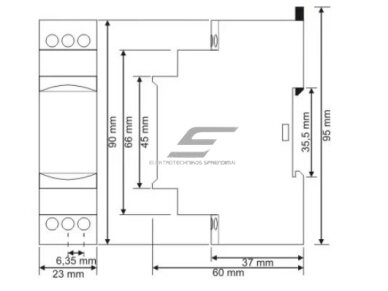 Modulinė laiko relė | laikmatis | trifaziam variklio paleidimui | 0,1-30s | 1-500ms | 5A | 150-260VAC/24VAC/DC | DIN 4