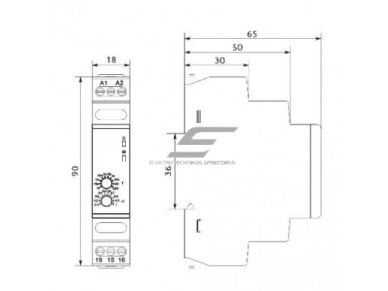 Modulinė laiko relė | laikmatis | mechaninė | su uždelstu įjungimu | 16A | 12-240V | 1C/O | DIN | Promfactor Baltic | FRT14 41 | 4772151003235 1 Modulinė laiko relė | laikmatis | mechaninė | su uždelstu įjungimu | 16A | 12-240V | 1C/O | DIN | Promfactor Baltic | FRT14 41 | 4772151003235 1