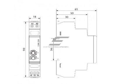 Modulinė laiko relė | laikmatis | mechaninė | su uždelstu išjungimu | 16A | 12-240V | 2C/O | DIN | Promfactor Baltic | FRT14 22 | 4772151003228 1 Modulinė laiko relė | laikmatis | mechaninė | su uždelstu išjungimu | 16A | 12-240V | 2C/O | DIN | Promfactor Baltic | FRT14 22 | 4772151003228 1