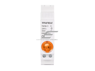 Modulinė signalinė LED lemputė | 18mm | oranžinė | 230V AC/DC | IP20 | DIN | elektros skydams ir spintoms Modulinė signalinė LED lemputė | 18mm | oranžinė | 230V AC/DC | IP20 | DIN | elektros skydams ir spintoms