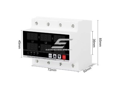 Modulinė | skaitmeninė įtampos ir srovės kontrolės | apsaugos relė | 3F | 1-63A | 120-300VAC | DIN 2 Modulinė | skaitmeninė įtampos ir srovės kontrolės | apsaugos relė | 3F | 1-63A | 120-300VAC | DIN 2