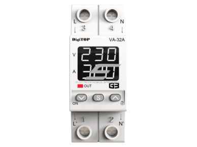 Modulinė | skaitmeninė | įtampos kontrolės relė su srovės valdymu | 1F | 32A | DIN | DigiTOP | G3W | VA-32A 1 Modulinė | skaitmeninė | įtampos kontrolės relė su srovės valdymu | 1F | 32A | DIN | DigiTOP | G3W | VA-32A 1