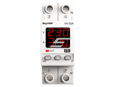 Modulinė | skaitmeninė įtampos kontrolės relė su srovės valdymu | 1F | 32A | DIN | DigiTOP | G3R | VA-32A | 4820118381565 1 Modulinė | skaitmeninė įtampos kontrolės relė su srovės valdymu | 1F | 32A | DIN | DigiTOP | G3R | VA-32A | 4820118381565 1