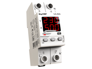 Modulinė | skaitmeninė | įtampos kontrolės relė su srovės valdymu | 1F | 50A | DIN | DigiTOP | G3R | VA-50A Modulinė | skaitmeninė | įtampos kontrolės relė su srovės valdymu | 1F | 50A | DIN | DigiTOP | G3R | VA-50A