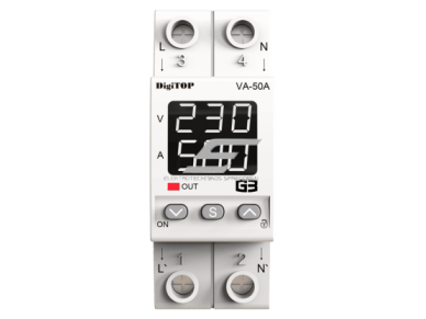 Modulinė | skaitmeninė | įtampos kontrolės relė su srovės valdymu | 1F | 50A | DIN | DigiTOP | G3W | VA-50A 1 Modulinė | skaitmeninė | įtampos kontrolės relė su srovės valdymu | 1F | 50A | DIN | DigiTOP | G3W | VA-50A 1