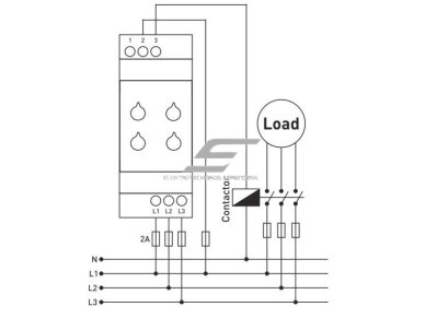 Modulinė | skaitmeninė | įtampos kontrolės | fazių sekos apsaugos relė | 3x380V | 260-370V | 400-510V | DIN 2