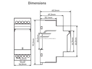 Modulinė | skaitmeninė | įtampos kontrolės | fazių sekos apsaugos relė | 3x380V | 260-370V | 400-510V | DIN 3
