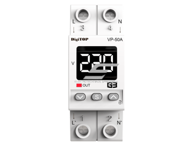 Modulinė | skaitmeninė įtampos kontrolės relė | 1F | 50A | DIN | DigiTOP | G3W | VP-50A 1