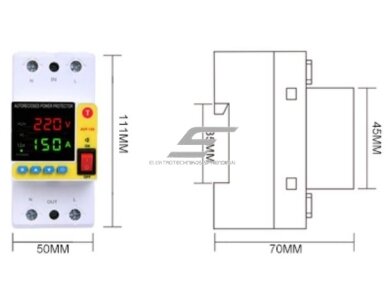 Modulinė | skaitmeninė | multifunkcinė įtampos | srovės kontrolės | srovės nuotėkio apsaugos relė | su automatiniu įjungimu | 1-125A | 110V/230V | DIN 3