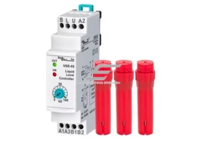 Modulinė skysčio lygio kontrolės relė | 5A | 150-260VAC | <100kΩ | DIN 1