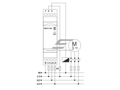 Modulinė trifazė fazių kontrolės relė | 3x380V | fazių asimetrija 30% | DIN 1 Modulinė trifazė fazių kontrolės relė | 3x380V | fazių asimetrija 30% | DIN 1