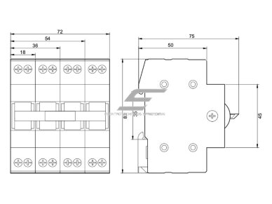 Modulinis apkrovos perjungiklis 1-0-2 | 1P | 40A | 230/400V AC | AC-22 | IEC 60947-3 | DIN | IP20 | Promfactor Baltic | FSD21040 2