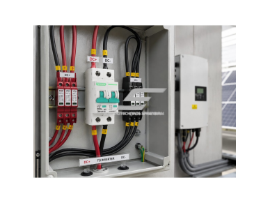 Modulinis apsauginis nuolatinės įtampos automatinis jungiklis saulės moduliams | 2P | 32A | 1000VDC | 6kA | DIN | ES-TXL7-32PV 6