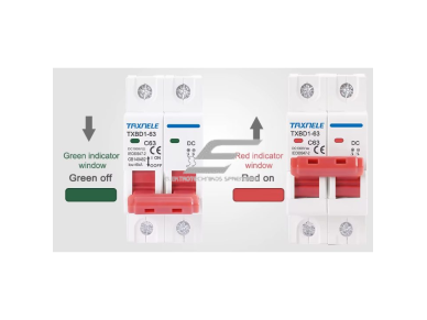 Modulinis apsauginis nuolatinės įtampos automatinis jungiklis saulės moduliams | 2P | 6A | 1000VDC | 6kA | DIN | ES-TXBD1-06 3 Modulinis apsauginis nuolatinės įtampos automatinis jungiklis saulės moduliams | 2P | 6A | 1000VDC | 6kA | DIN | ES-TXBD1-06 3